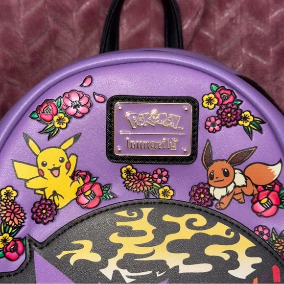 Loungefly Pokémon Gengar Floral Characters Mini Backpack - BoxLunch Exclusive - Picture 2 of 7
